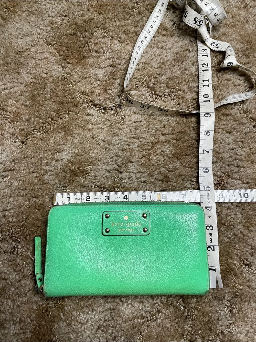 Kate Spade Green Zipper Wallet